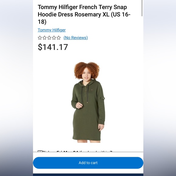Tommy Hilfiger
Rosemary snap-front French Terry hooded sweater dress - Picture 6 of 6